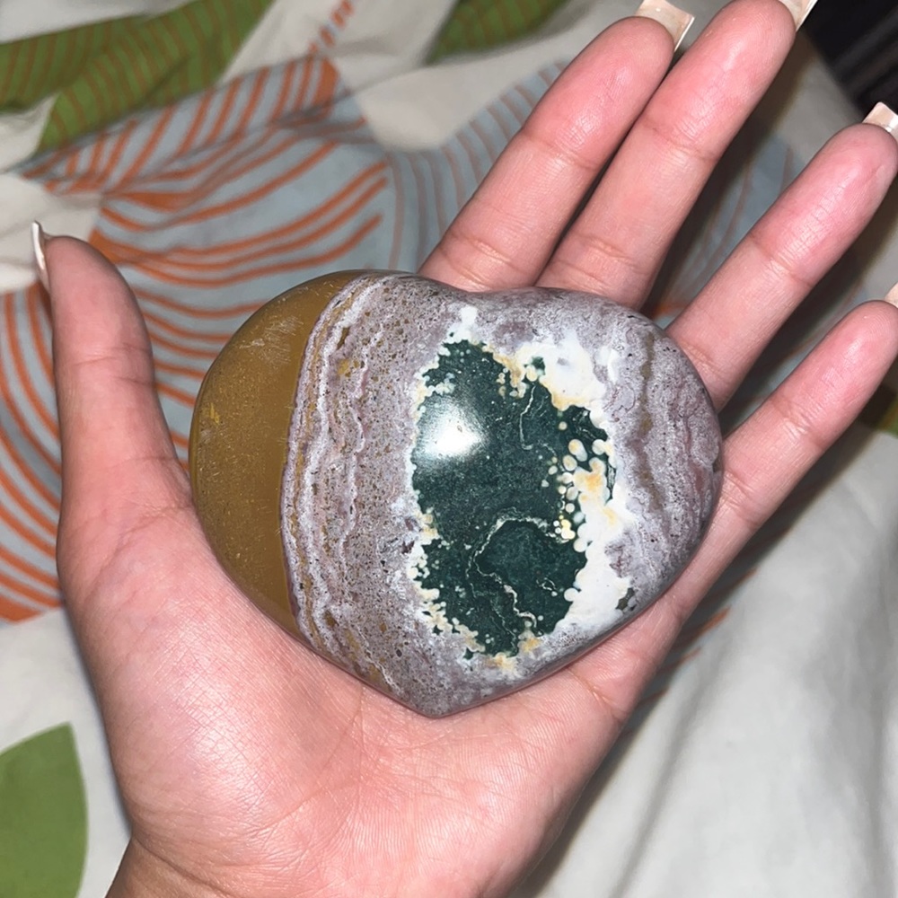 Giant ocean jasper heart